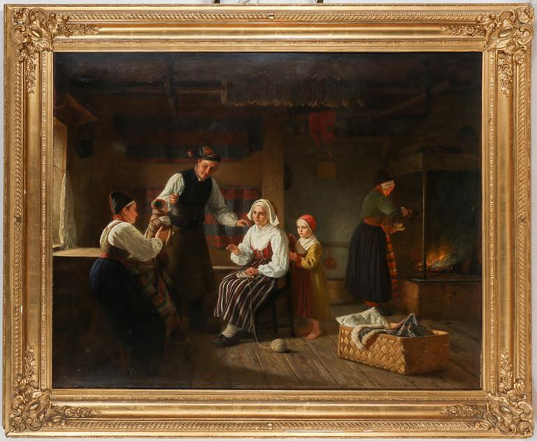 GESKEL SALOMAN. Olja på duk. Signerad och daterad 1867.