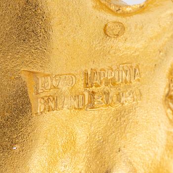 Björn Weckström brooch 18K gold with tourmaline "Inkasol", for Lapponia.