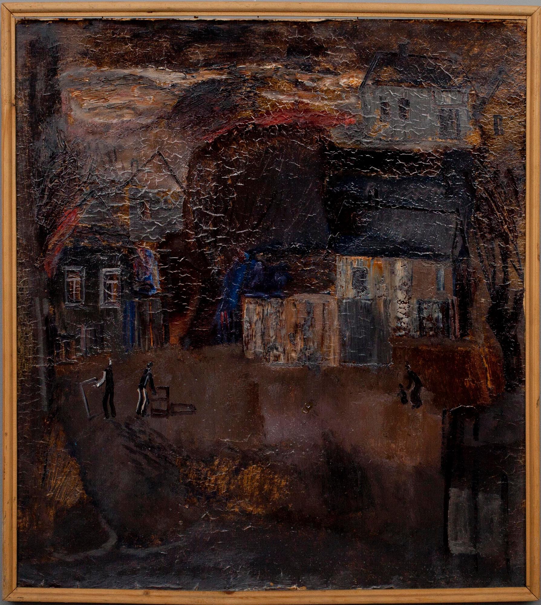 RENALD V. SINITSIN, oil on board, a tergo signed and dated 1987.