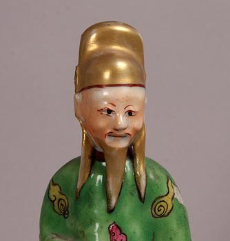 FIGURIN, porslin. Qing, 1800-talets andra hälft.
