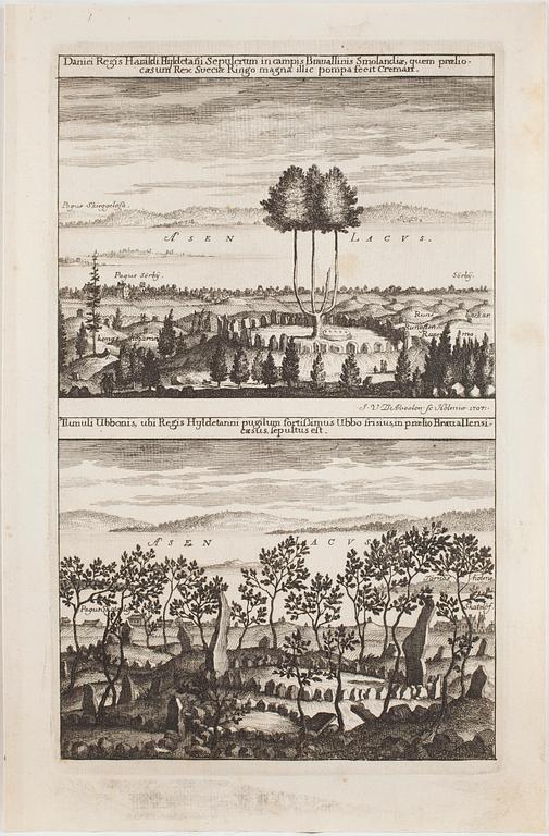 KOPPARSTICK, 30 st, 1700-tal, mestadels ur Suecia Antiqua.