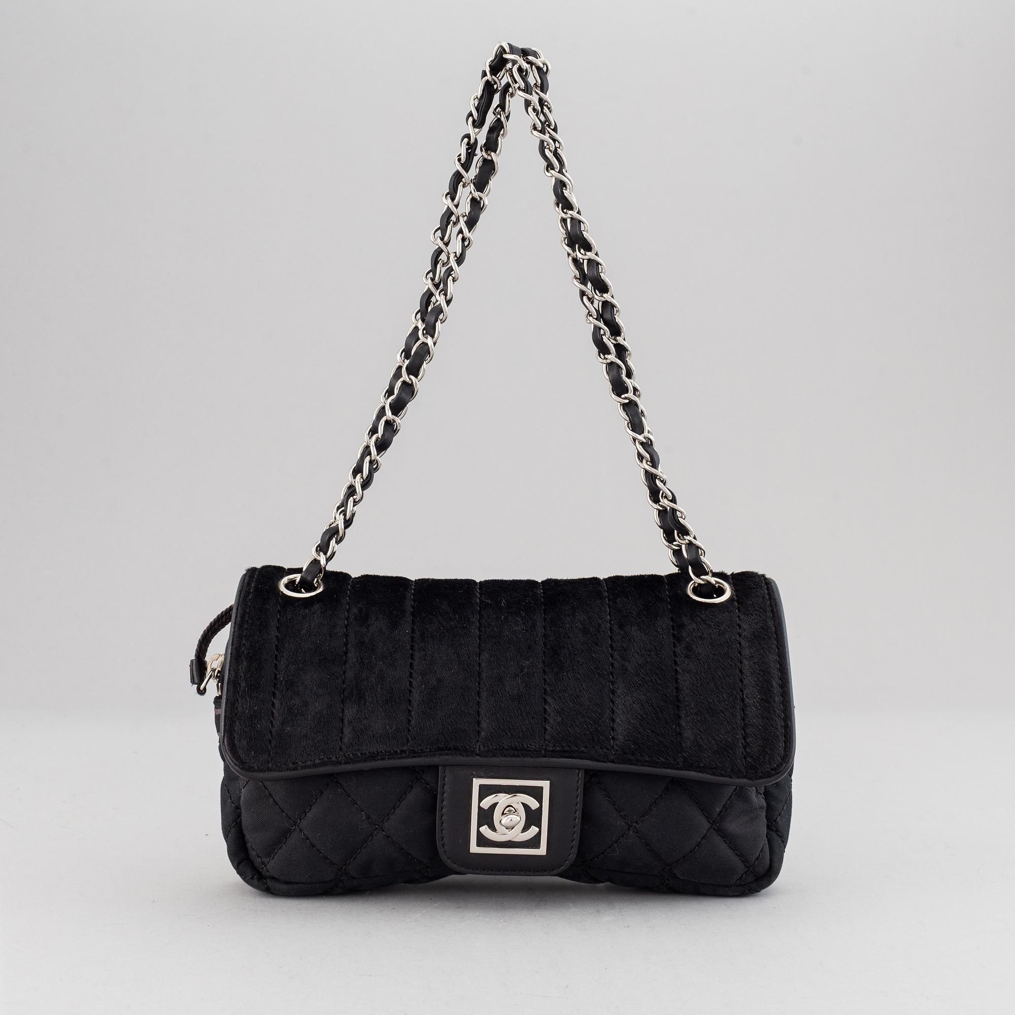 Chanel, a canvas and pony hair handbag, 2005-06.