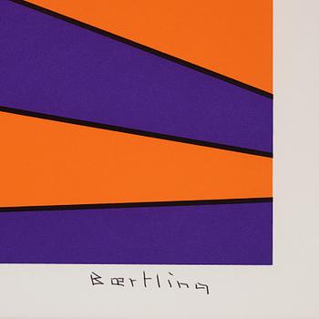 OLLE BAERTLING, serigraph in color, signed and numbered 40/100, dated 1972-73.