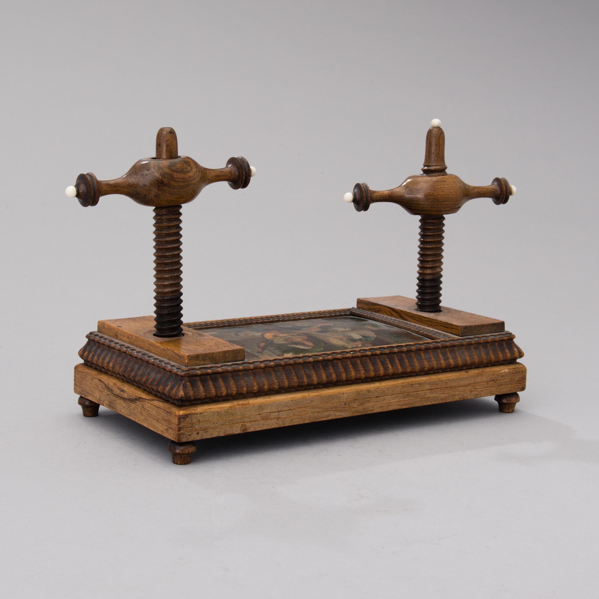 LINEN PRESS, walnut, possibly dutch, 18th century.