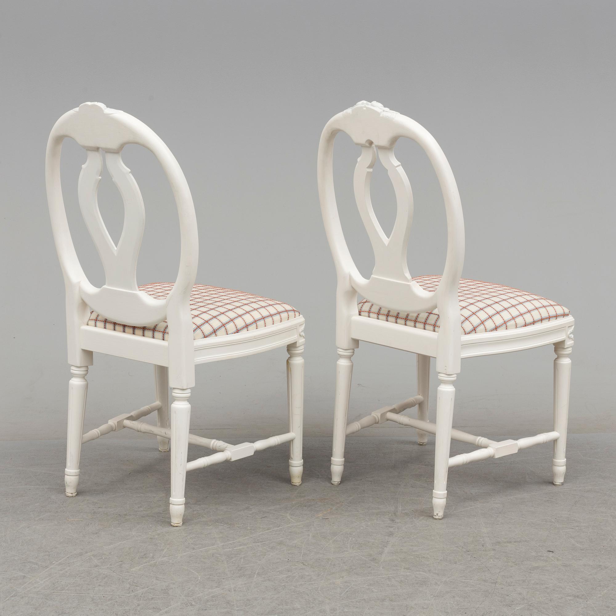STOLAR, 6 st, gustaviansk stil, 1900-talets andra hälft.