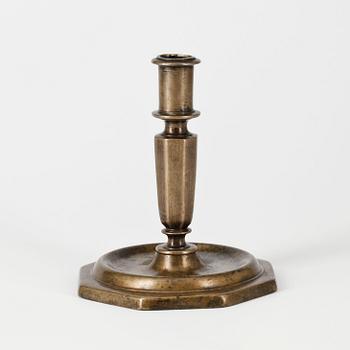 LJUSSTAKE, mässing, barock, 1600-tal.