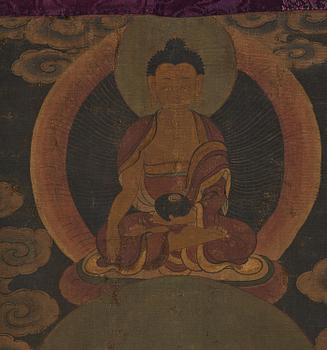Thangka, Medicin Buddha, Tibet, sent 1900-tal.