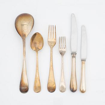 A 61 piece silver cutlery set, "Svensk rund", Eskilstuna, Sweden, 1968-93.