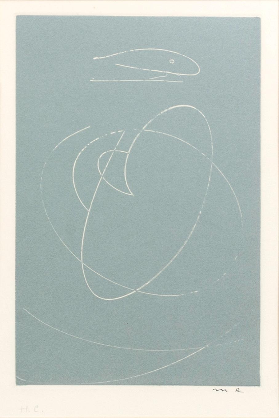 MAX ERNST, etching, H.C. AND SIGNED.