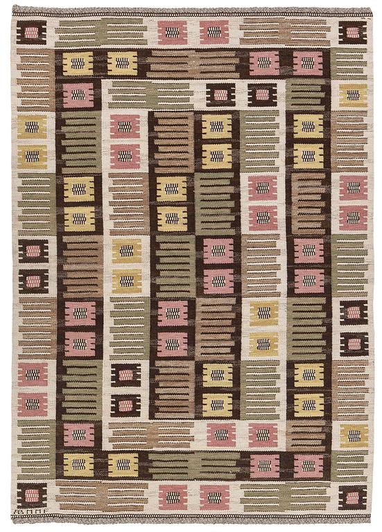 Märta Måås-Fjetterström, matta, "Nyponblomman", rölakan, ca 241 x 170 cm, signerad AB MMF.