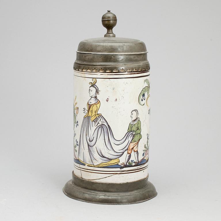 STOP, fajans och tenn, Tyskland, 1700/1800-tal.