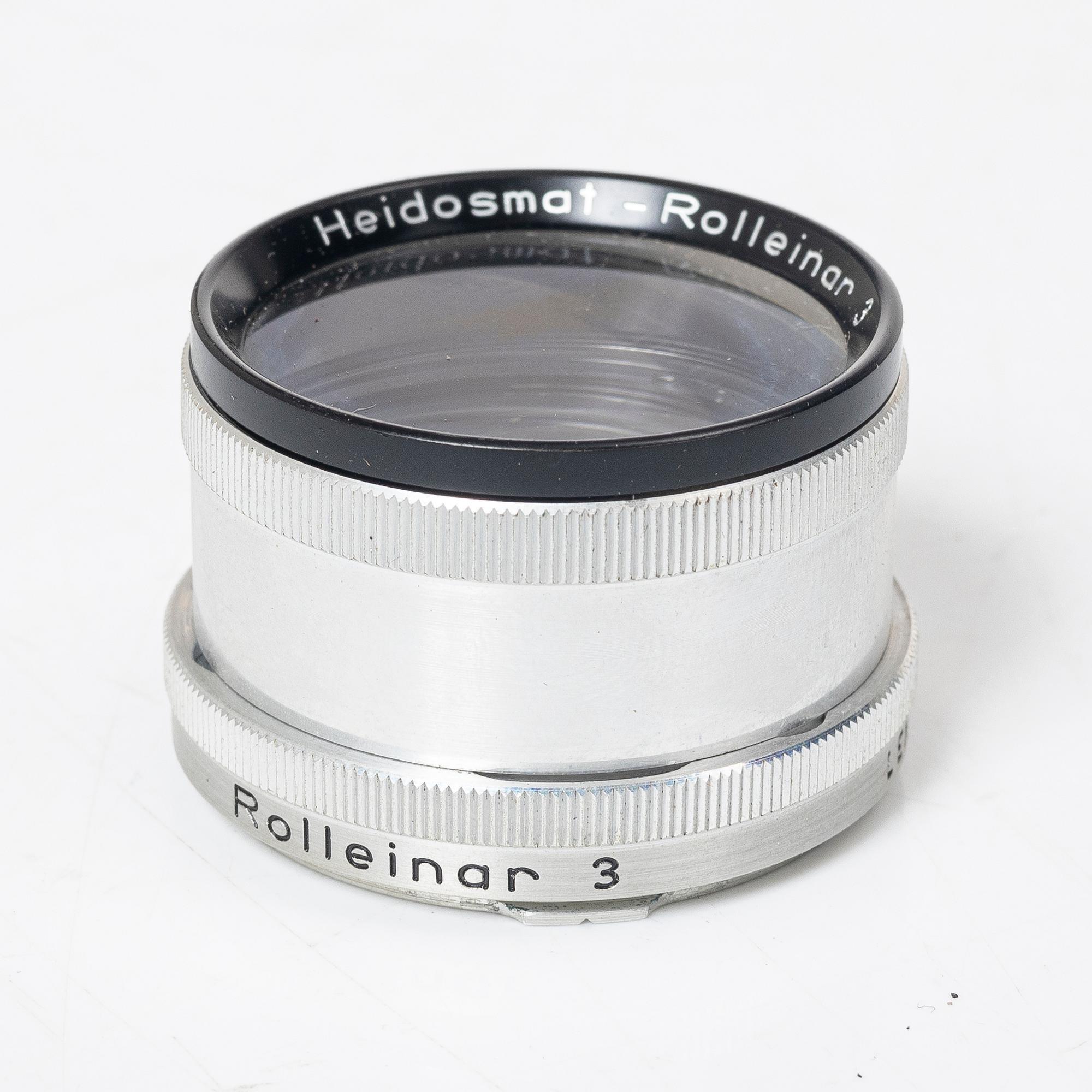 Mellanformatskamera, Rolleiflex, med väska och tillbehör, Franke & Heidecke, 1900-talets mitt, Tyskland.