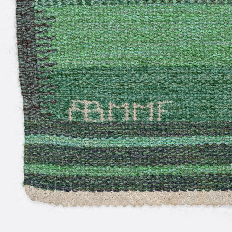 Marianne Richter, a carpet, 'Randig i Fasads färger', flat weave, c. 230 x 232 cm, signed AB MMF MR.