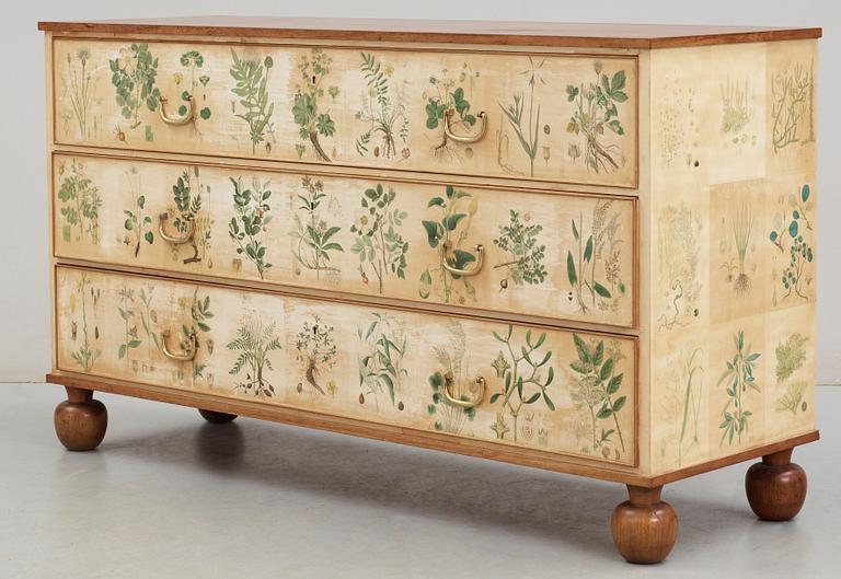 A Josef Frank 'Flora' chest of drawers by Svenskt Tenn, 1948.