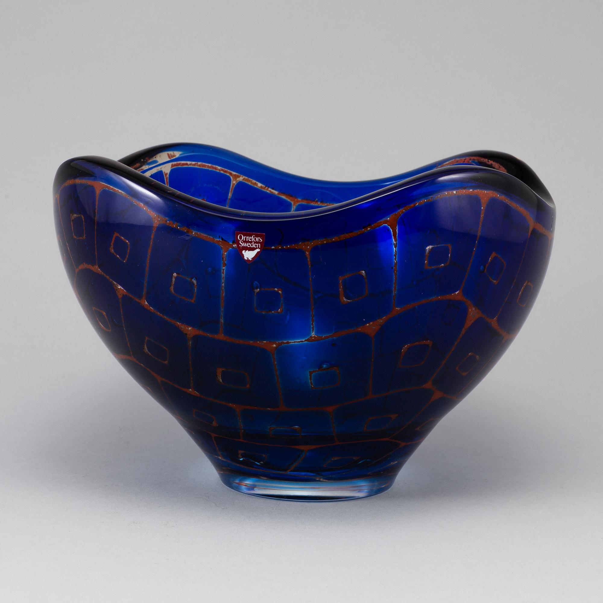 SVEN PALMQVIST, skål, glas, "Ravenna", Orrefors.