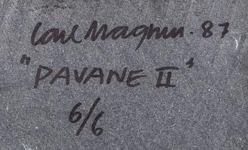 CARL MAGNUS, skulptur, brons, "Pavane II", signerad och daterad -87, numrerad 6/6.