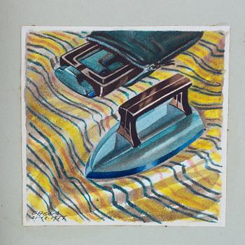 Sixten Sason, watercolours, 9, signed and dated -51.