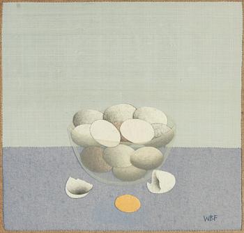 Wibeke Beck-Friis, collage in textile, signed.