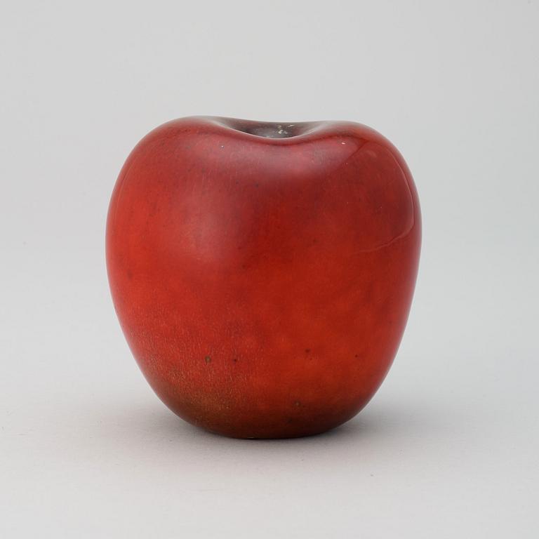 A Hans Hedberg faience apple, Biot, France.