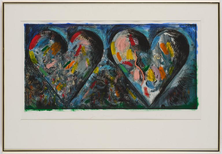 Jim Dine, "Two hearts for the moment".