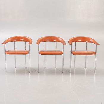 Giancarlo Vegni & Gianfranco Gualtierotti, a set of six armchairs for Fasem in the latter part of the 20th century.