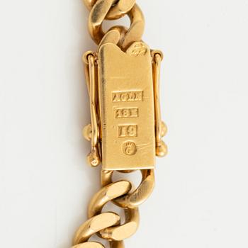 Armband, 18K guld med två berlocker  turkiska mynt 22K guld.