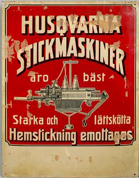 REKLAMSKYLT, plåt, 1900-talets första hälft.