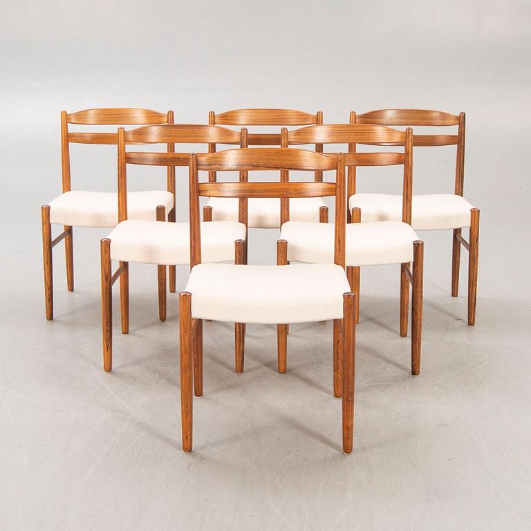 A 1960/70s jacaranda 7 pcs dining set from Albert Johansson & söner Hyssna.