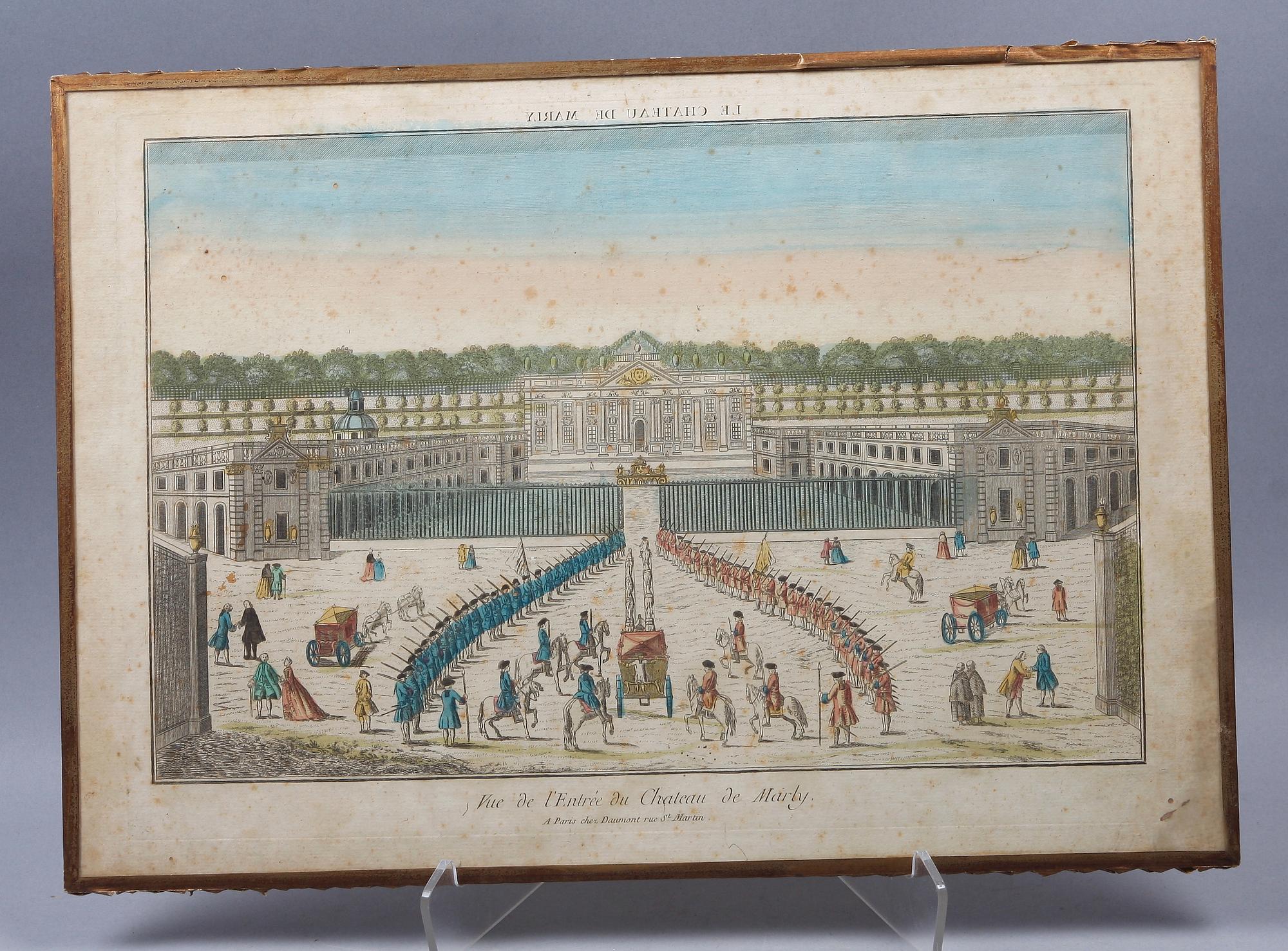 TITTSKÅPSBILDER, 2 st, Frankrike 1700-tal.