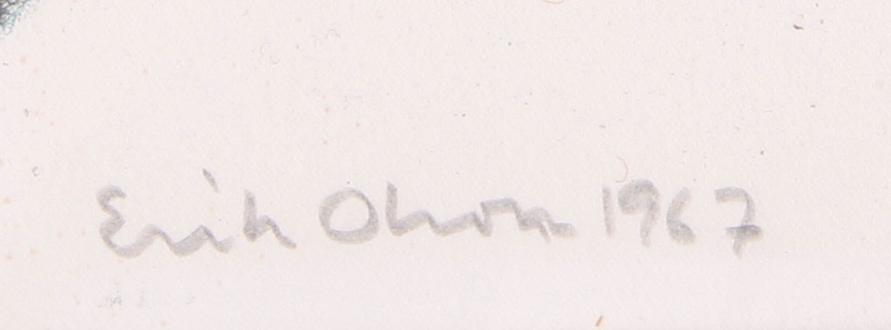 OLSON, ERIK. Färglitografi. Sign o numr. 23/310. Dat. 1967.