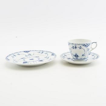 Service, approx. 29 pcs "Blue Fluted" Royal Copenhagen Denmark porcelain.