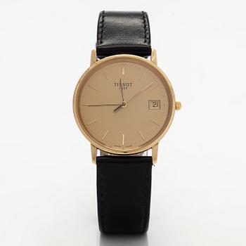 Tissot, rannekello, 33,5 mm, 14K kultaa, kvartsi, safiirilasi.