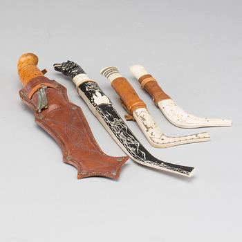 FOUR KNIVES FROM THE 20TH CENTURY.