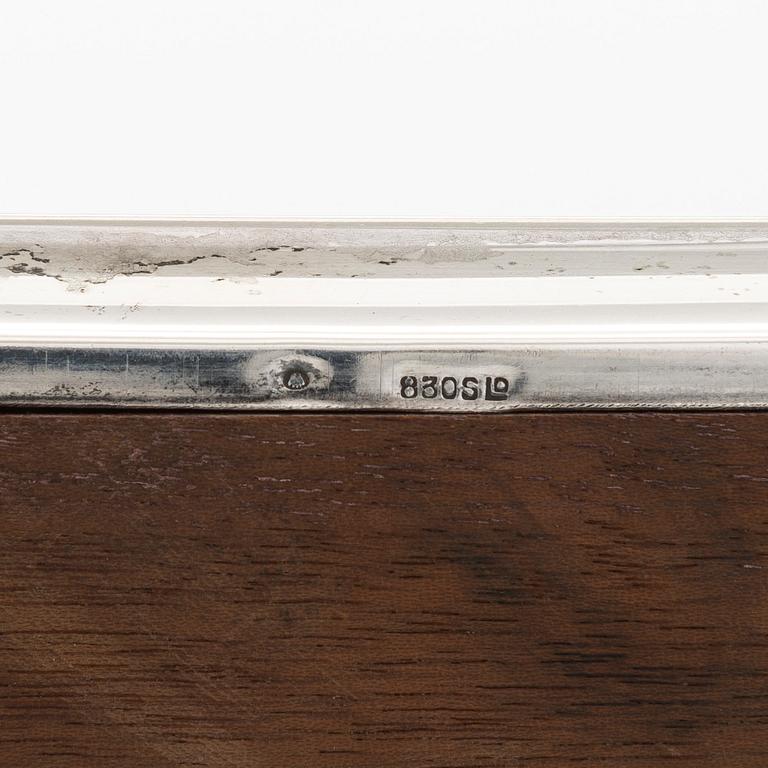 A 20th century silver cigar box, with Finnish import marks, Brødrene Lohne, Bergen.