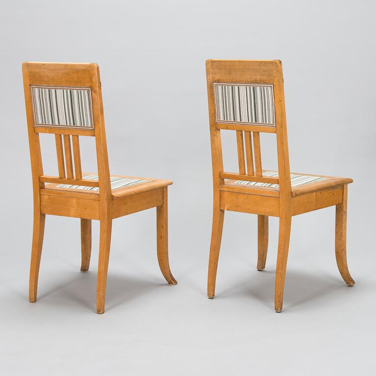Louis Sparre, stolar, 4 st, jugend, Aktiebolaget Iris, Borgå. 1900-talets början.