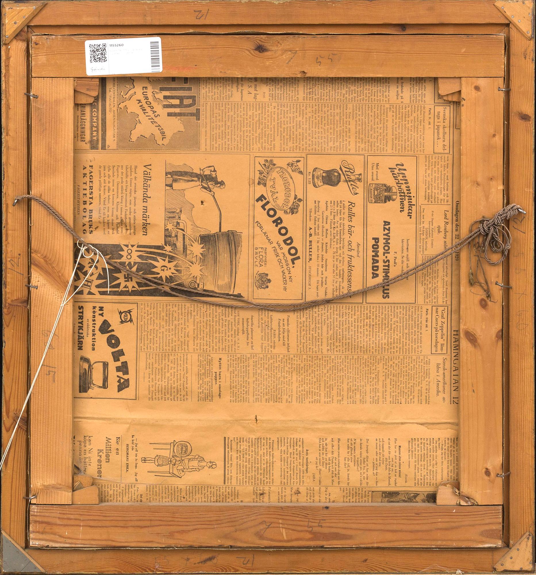 ELLEN TROTZIG, oil on canvas, signed and dated -29.