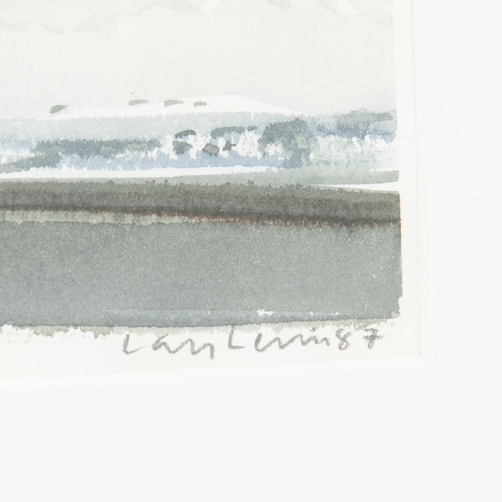 Lars Lerin, Mountain landscape.