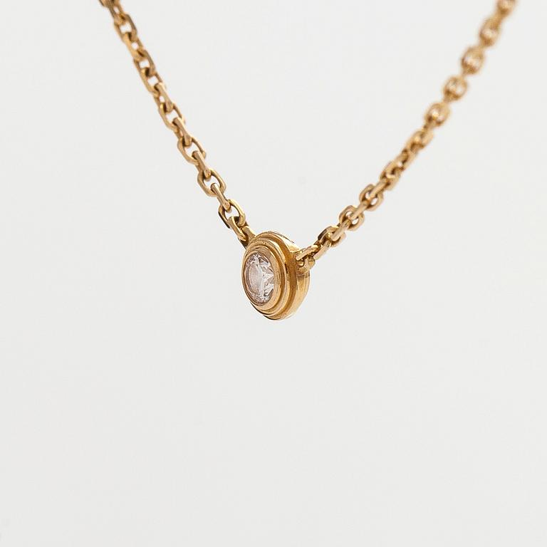 Cartier, an 18K gold 'd'Amour' necklace, with a brilliant-cut diamond.