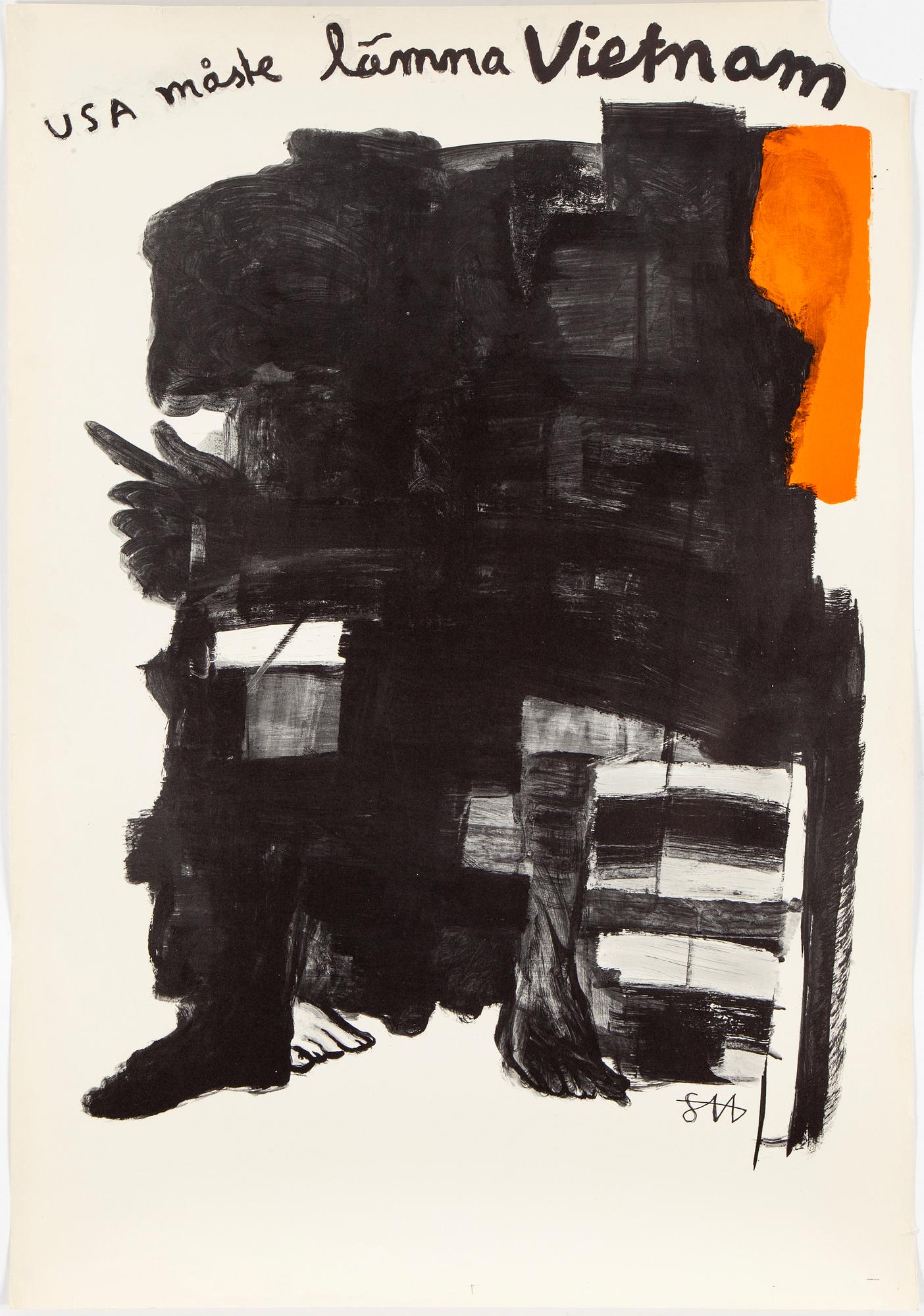 7 political posters mostly from 1960s and 70s, Sweden.