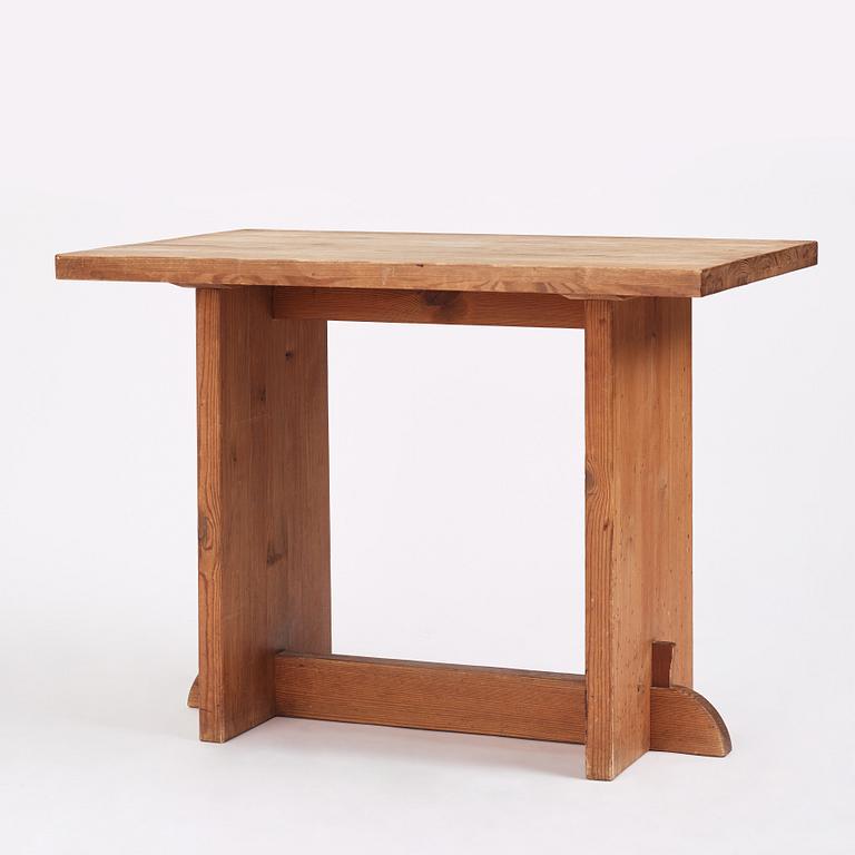 Axel Einar Hjorth, a rare sized pine 'Lovö' console table, Nordiska Kompaniet, Sweden 1930s.