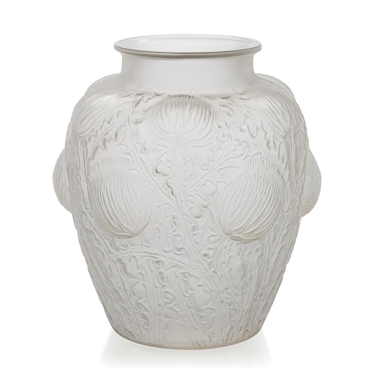 René Lalique, a 'Domrémy' glass vase, 1926.