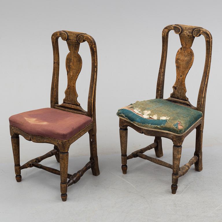 A pair of 18th century chairs.