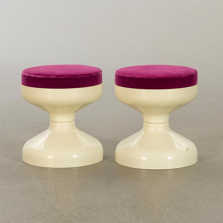 ACHILLE CASTIGLIONI OCH PIERGIACOMO CASTIGLIONI, PALLAR, två stycken, "Rochetto" för Kartell, Italien 1900-talets senare del.