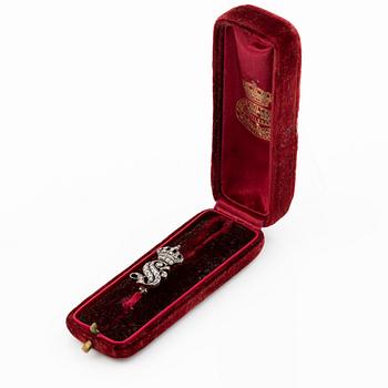 Royal honour gift with Queen Sofia's (1836-1913) diamond monogram.