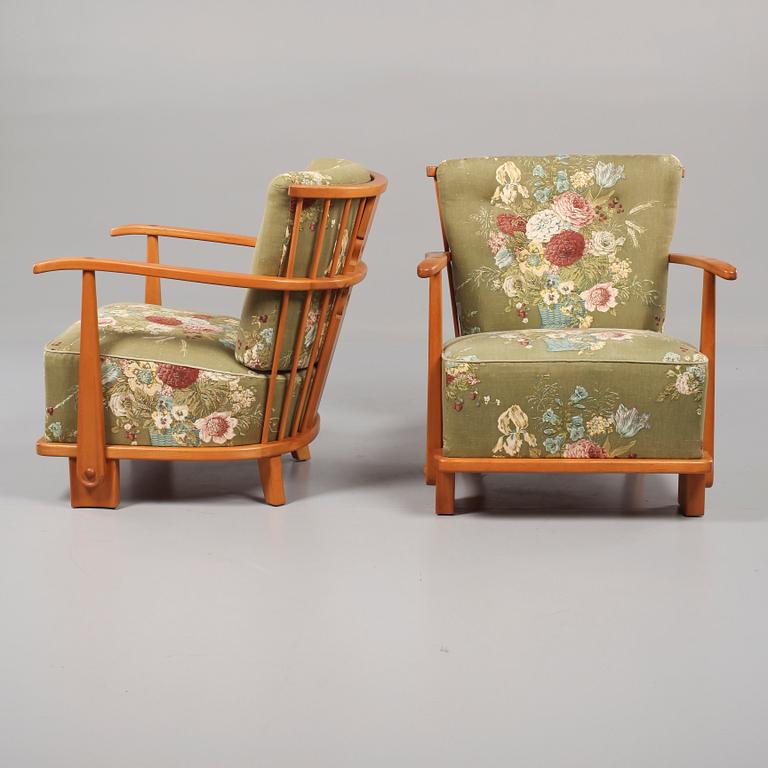 STUGMÖBELGRUPP, 3 delar, Fritz Hansen, omkring 1940.