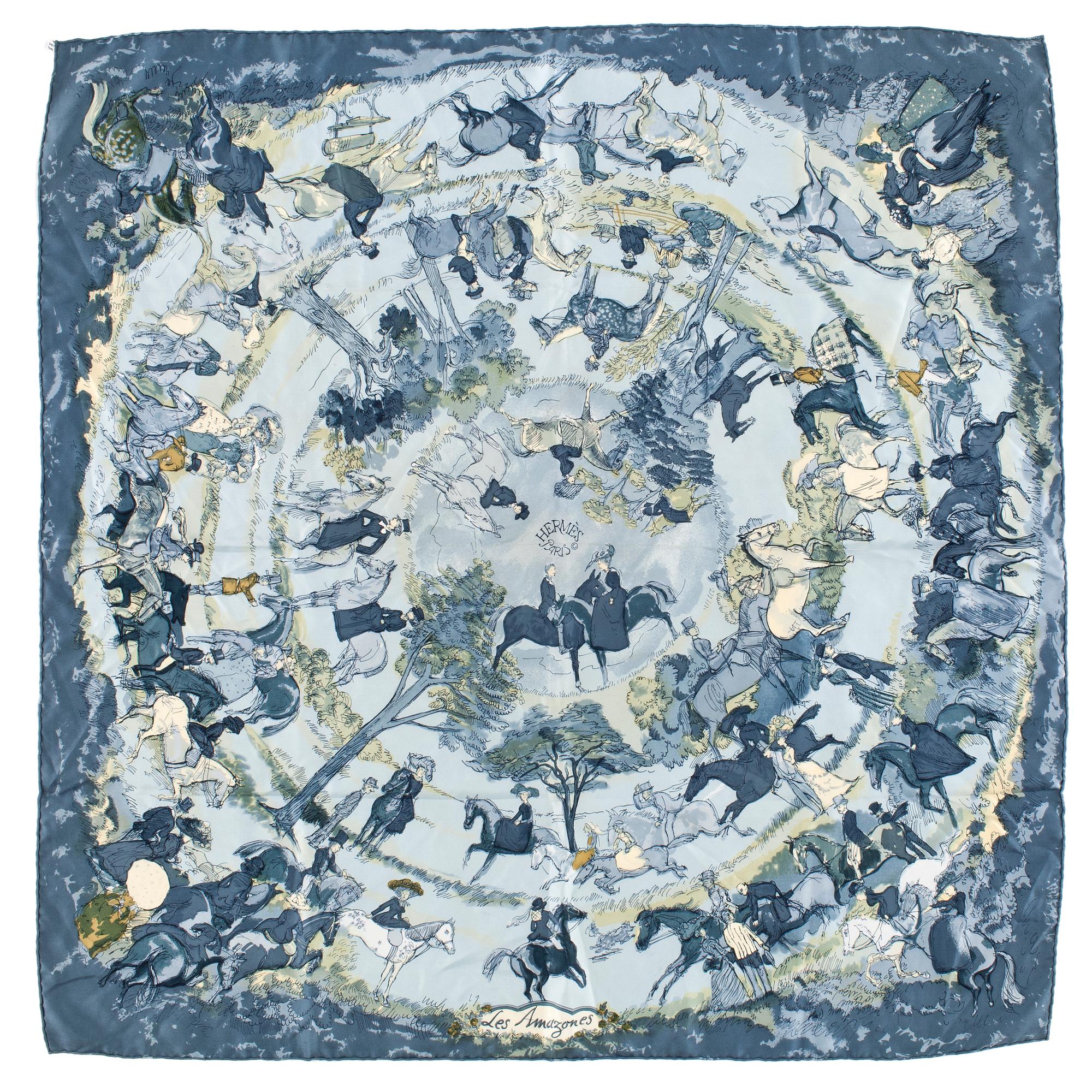 HERMÈS, scarf, "Les Amazones".