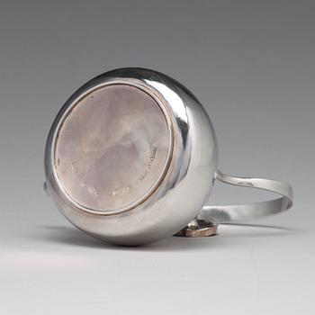 Olle Ohlsson, a sterling silver teapot, Stockholm 1982.