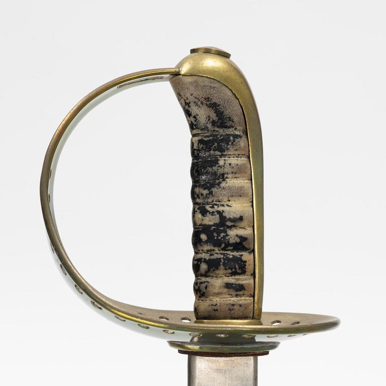 A Swedish cavalry sword 1893 pattern, with scabbard.
