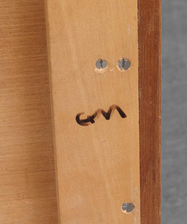A Carl malmsten mahogany desk with inlays, "Ståndare".