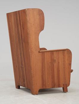 An Axel Einar Hjorth stained pine armchair, 'Lovö', Nordiska Kompaniet.